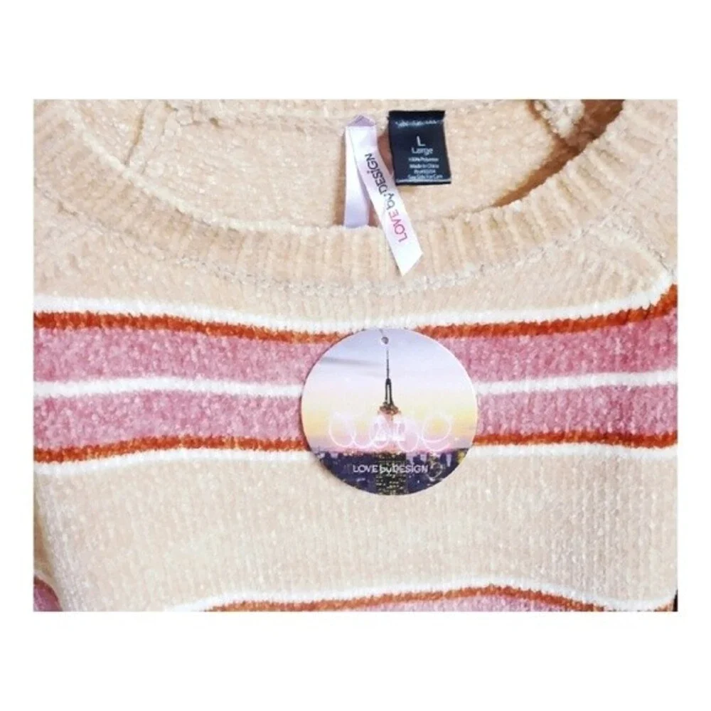 Love by Design Striped Latte Combo Sweater - Picture 6 of 7
